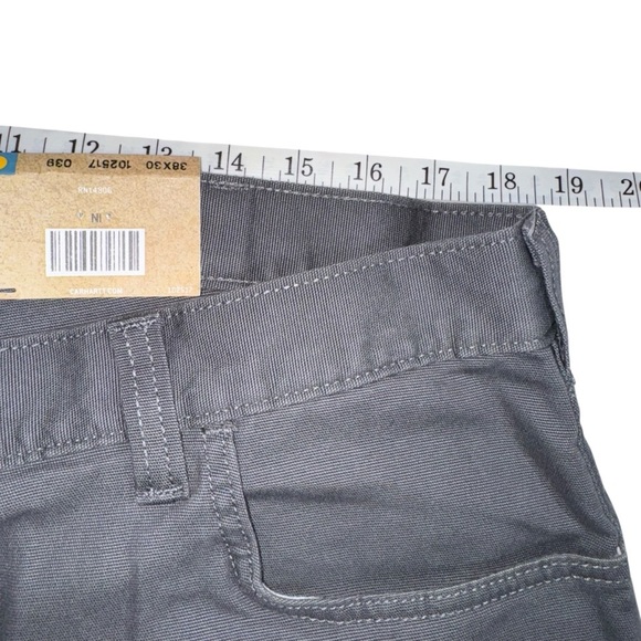 Carhartt Rugged Flex Rigby 5 Pocket Cargo Jean Size 38x30 Relaxed Fit Gray New - Picture 9 of 13